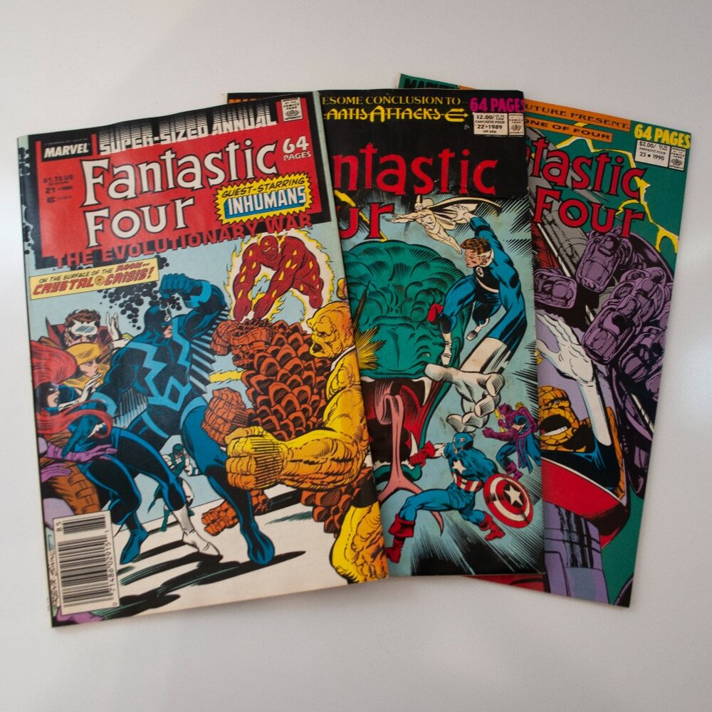 Lot 3 Fantastic Four Annual Comic Books 21 22 23 1988 1989 1990 Marvel Run